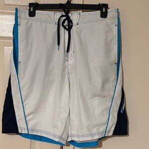 Speedo White and Blue Board Shorts